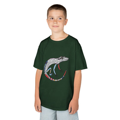 Kids Lizard Graphic Tee — Colorful Patterned Chameleon Shirt