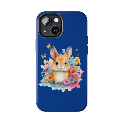 Dark Blue Tough Phone Cases Rabbit Design