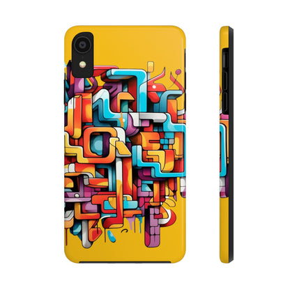 Yellow Tough Phone Cases - Graffiti Design