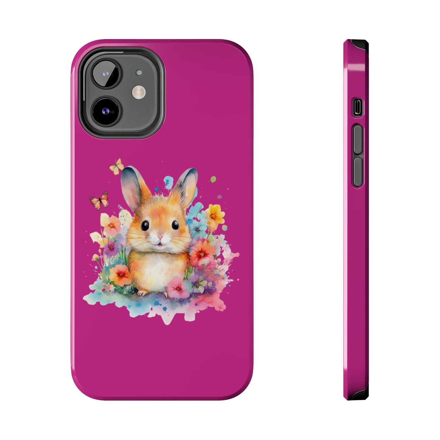 Pink Tough Phone Cases Rabbit Design