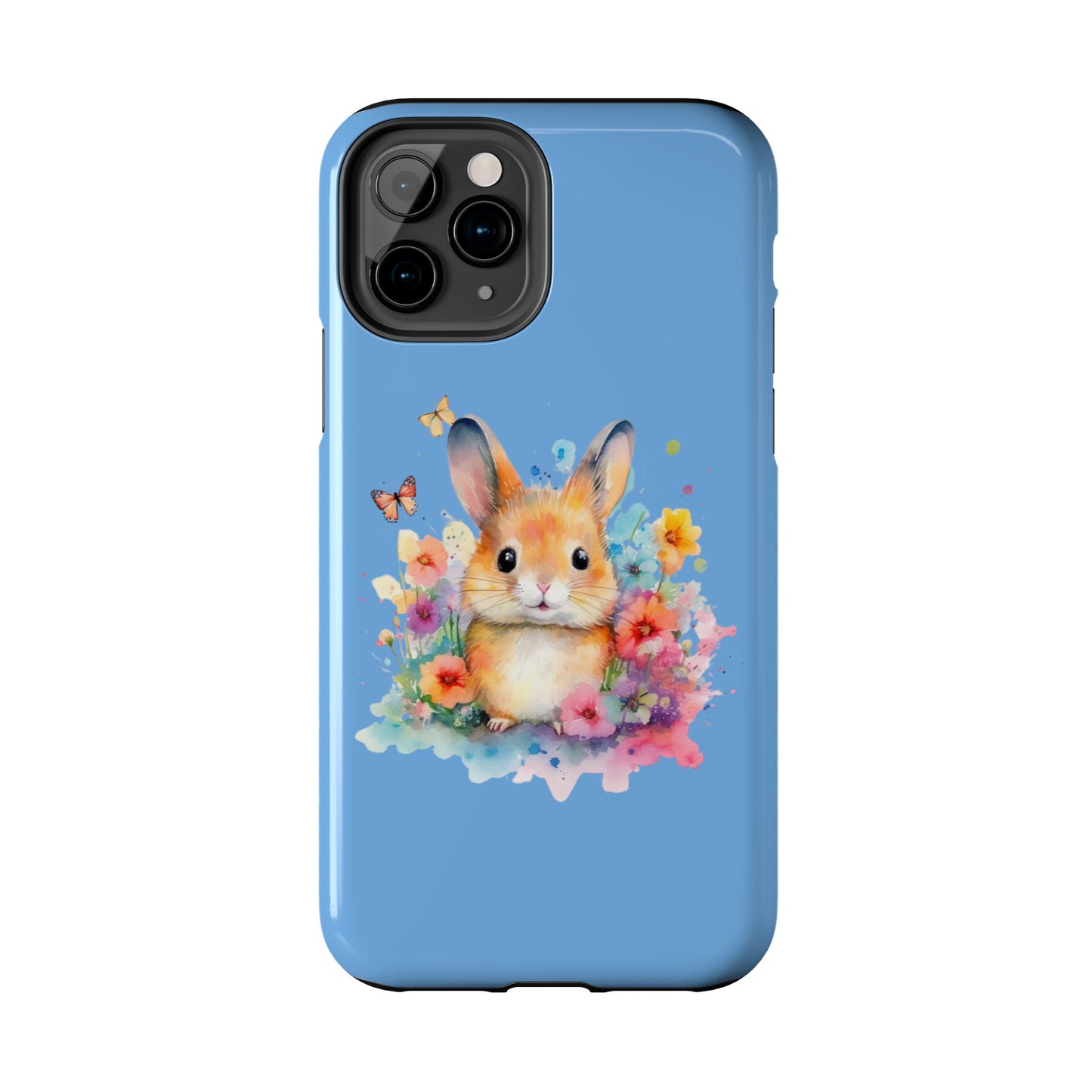 Light Blue Tough Phone Cases Rabbit Design