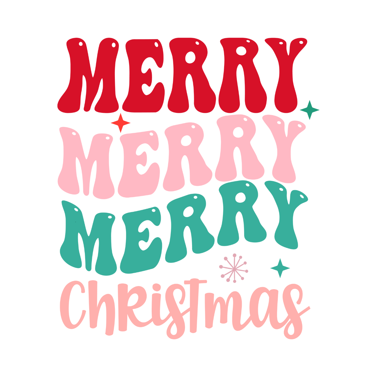 Merry Christmas Text Digital Product