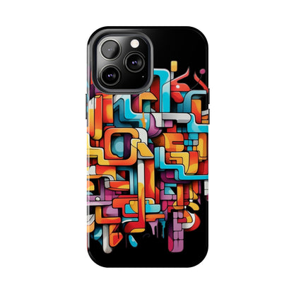 Black Tough Phone Cases - Graffiti Design