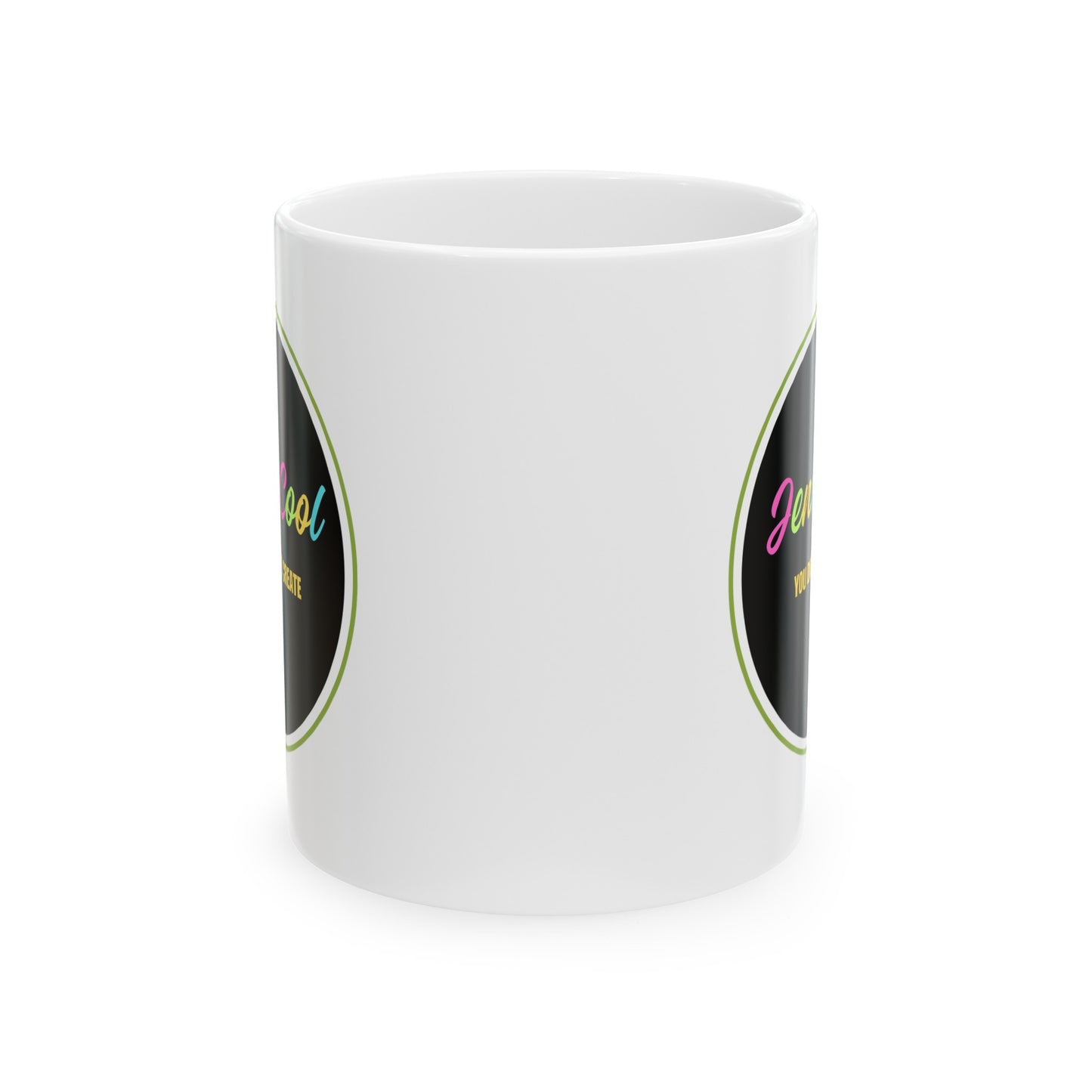 JC White Ceramic Mug , (11oz, 15oz)