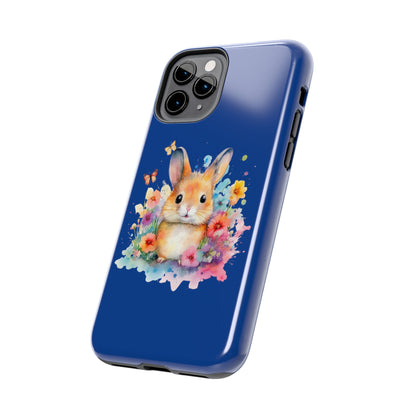 Dark Blue Tough Phone Cases Rabbit Design