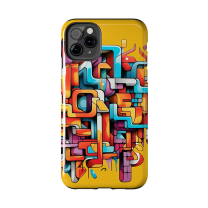 Yellow Tough Phone Cases - Graffiti Design