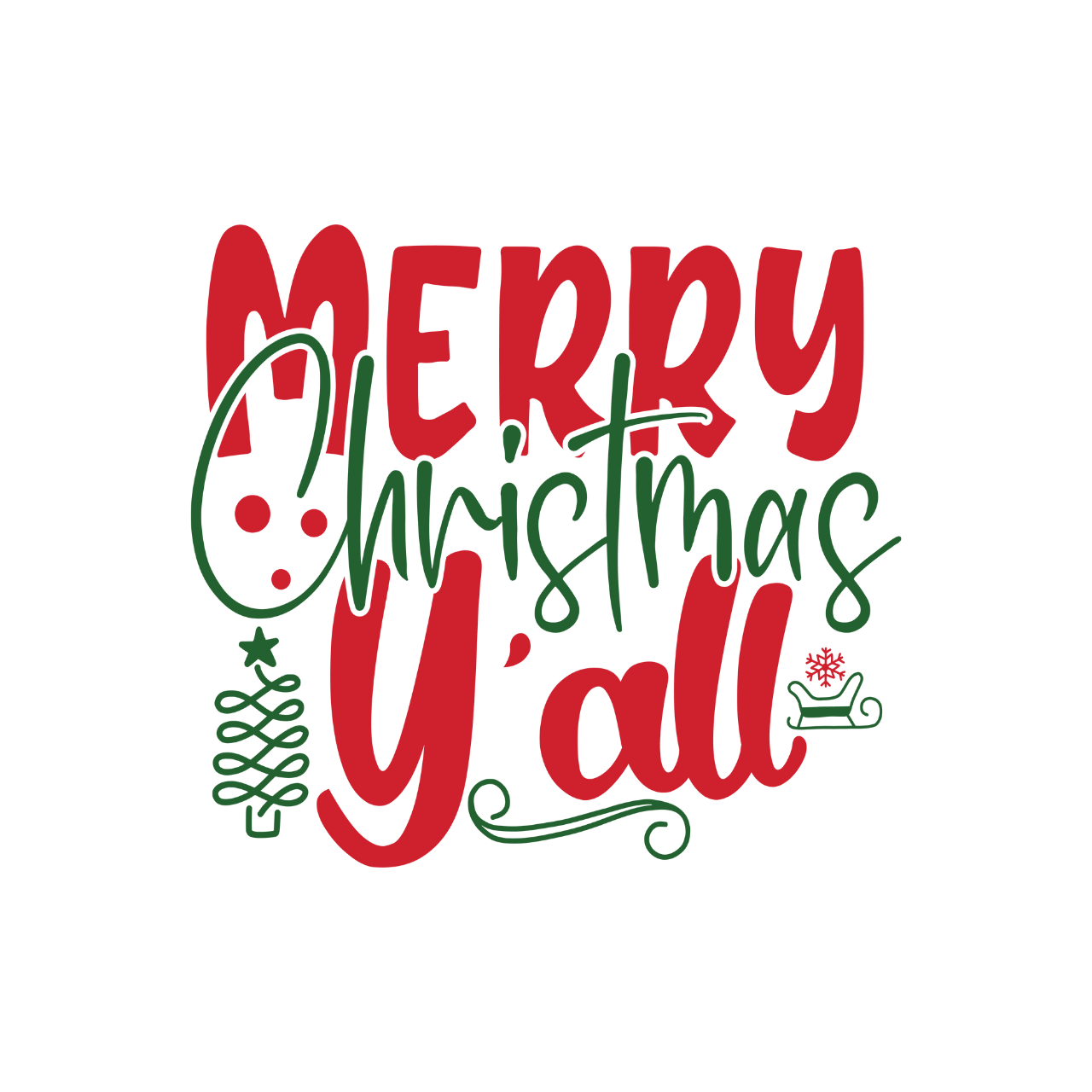 Merry Christmas Yall Digital Product