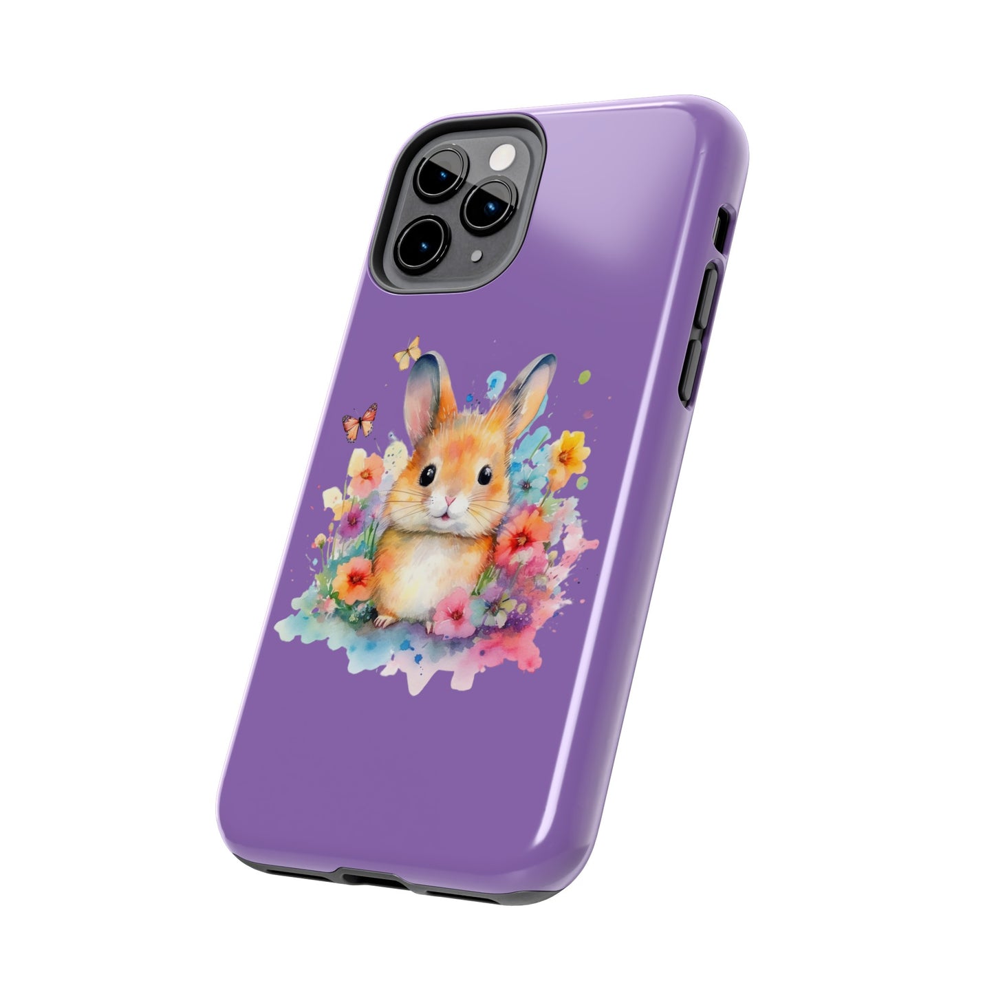 Light Purple Tough Phone Cases Rabbit Design