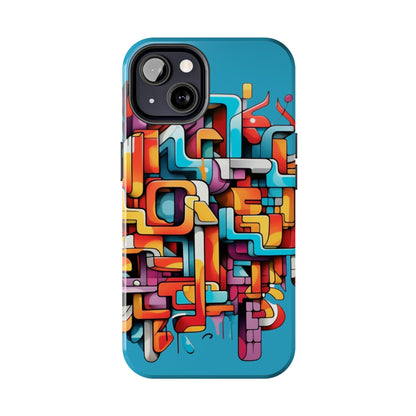 Blue Tough Phone Cases - Graffiti Design