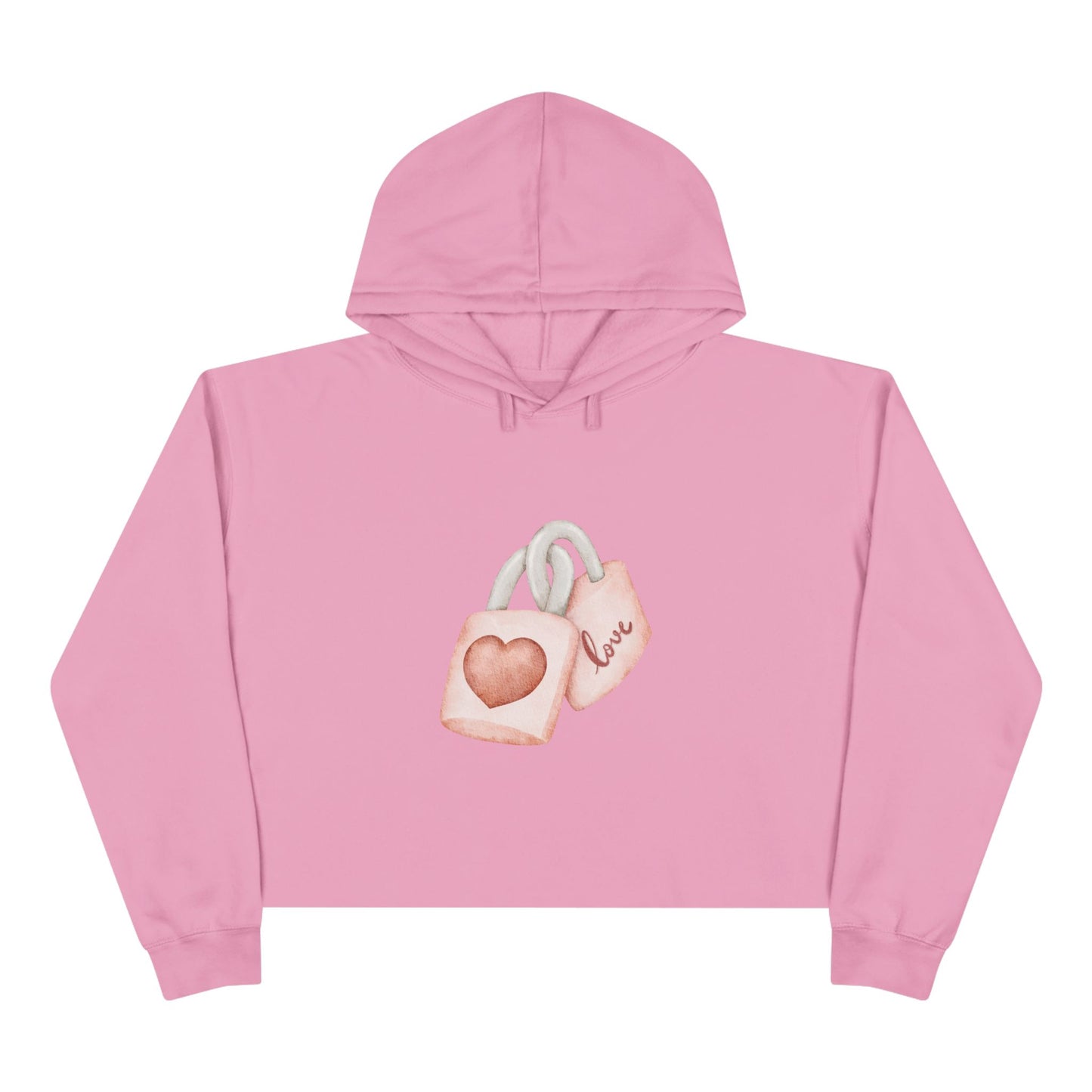 Crop Hoodie - Valentine's Day Gift for Her - Key of My Heart