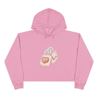 Crop Hoodie - Valentine's Day Gift for Her - Key of My Heart