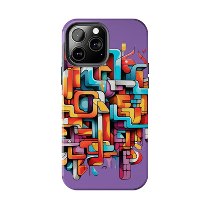 Light Purple Tough Phone Cases - Graffiti Design