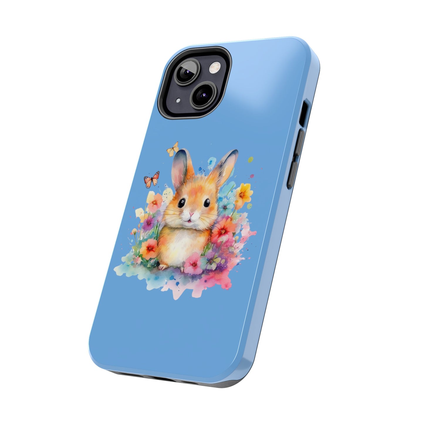 Light Blue Tough Phone Cases Rabbit Design