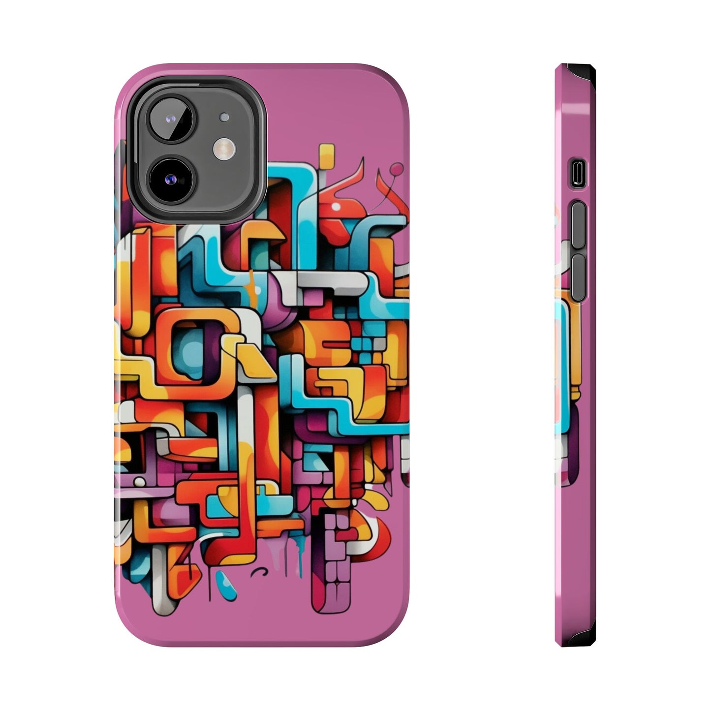 Pink Tough Phone Cases - Graffiti Design