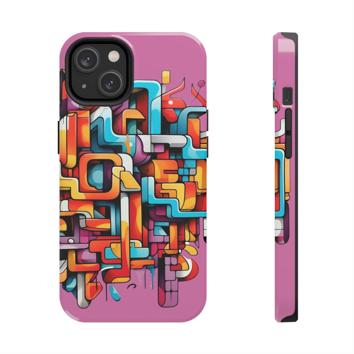 Pink Tough Phone Cases - Graffiti Design