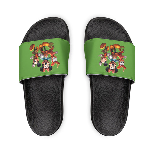 Women's PU Slide Sandals with Disney Characters