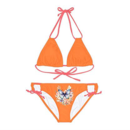 Crusta Strappy Bikini Set (AOP) with Butterfly design