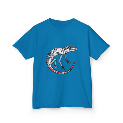 Kids Lizard Graphic Tee — Colorful Patterned Chameleon Shirt