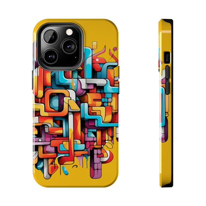 Yellow Tough Phone Cases - Graffiti Design