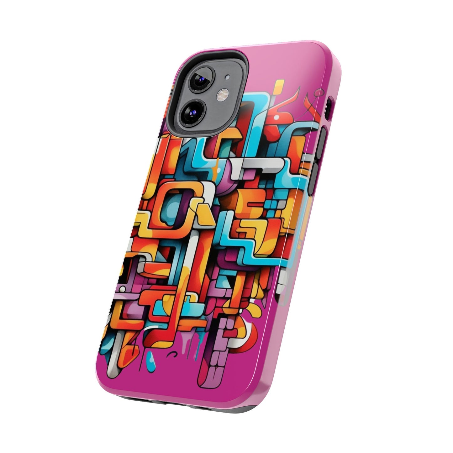 Fuschia Tough Phone Cases - Graffiti Design