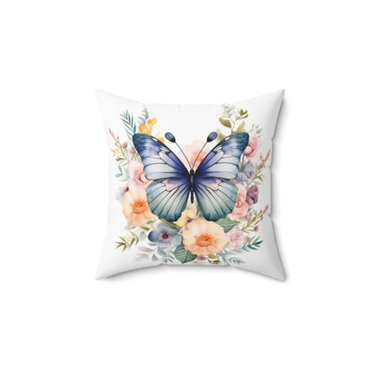 Spun Polyester Square Pillow - Butterfly