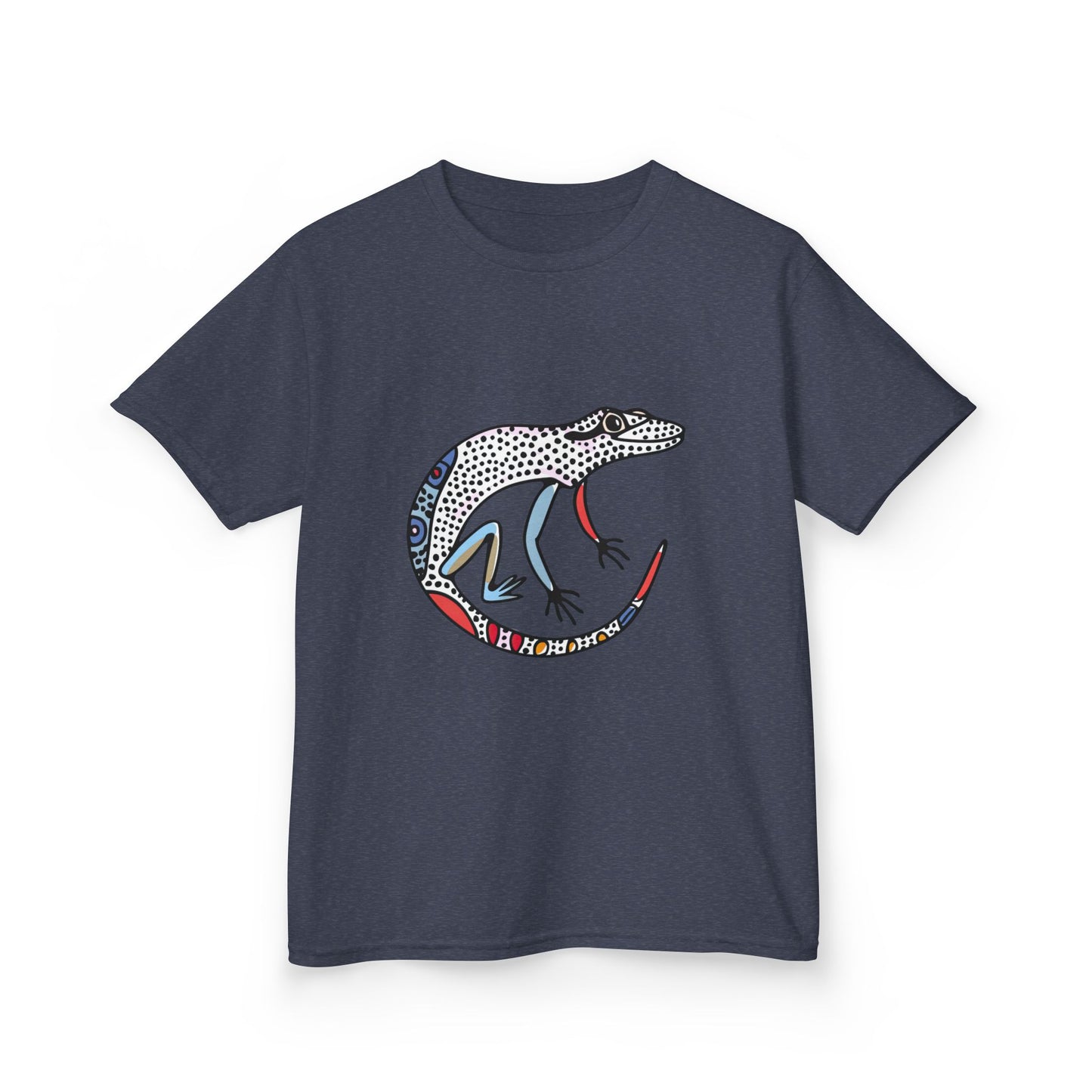Kids Lizard Graphic Tee — Colorful Patterned Chameleon Shirt