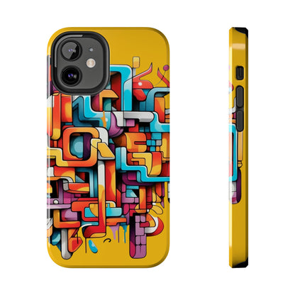 Yellow Tough Phone Cases - Graffiti Design