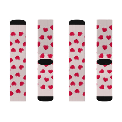 Heart patterned Socks - Sublimation