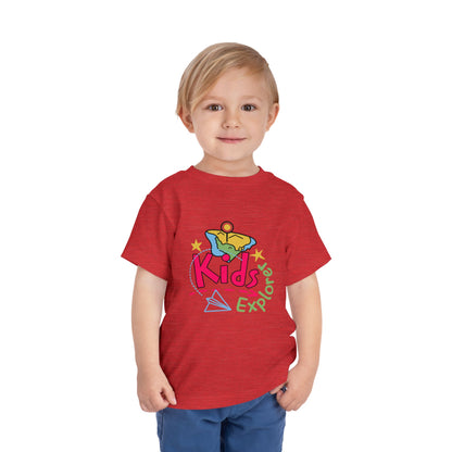 Kids Explore Toddler Tee — Colorful Adventure Graphic T-Shirt for Curious Little Explorers