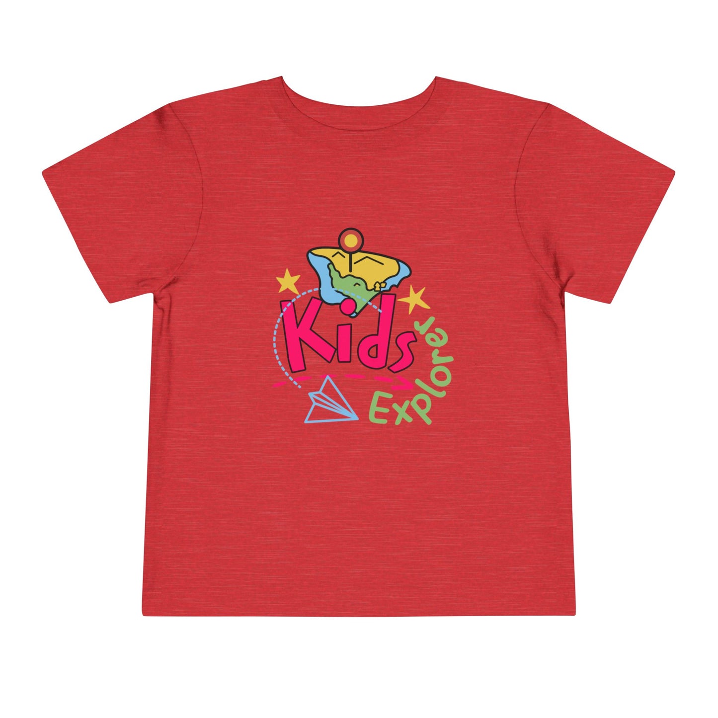 Kids Explore Toddler Tee — Colorful Adventure Graphic T-Shirt for Curious Little Explorers