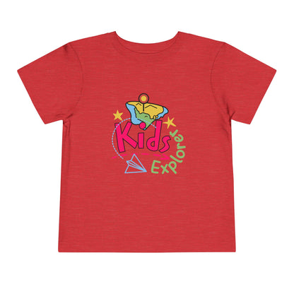Kids Explore Toddler Tee — Colorful Adventure Graphic T-Shirt for Curious Little Explorers
