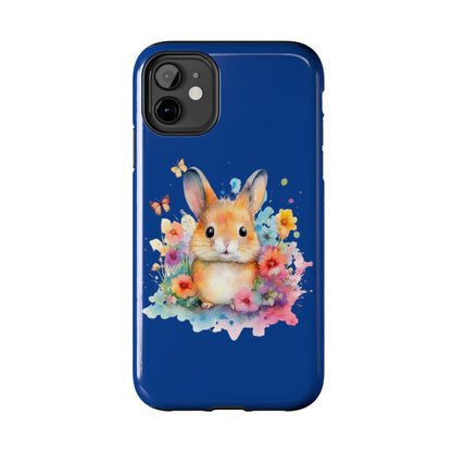 Dark Blue Tough Phone Cases Rabbit Design