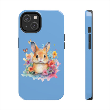 Light Blue Tough Phone Cases Rabbit Design