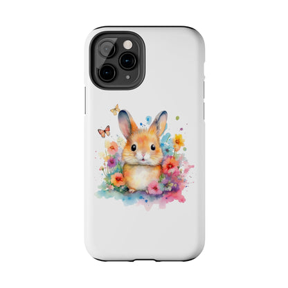 White Tough Phone Cases Rabbit Design