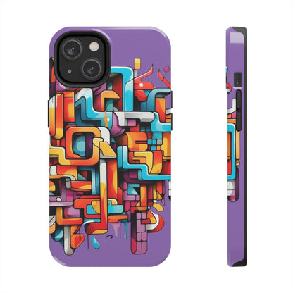 Light Purple Tough Phone Cases - Graffiti Design