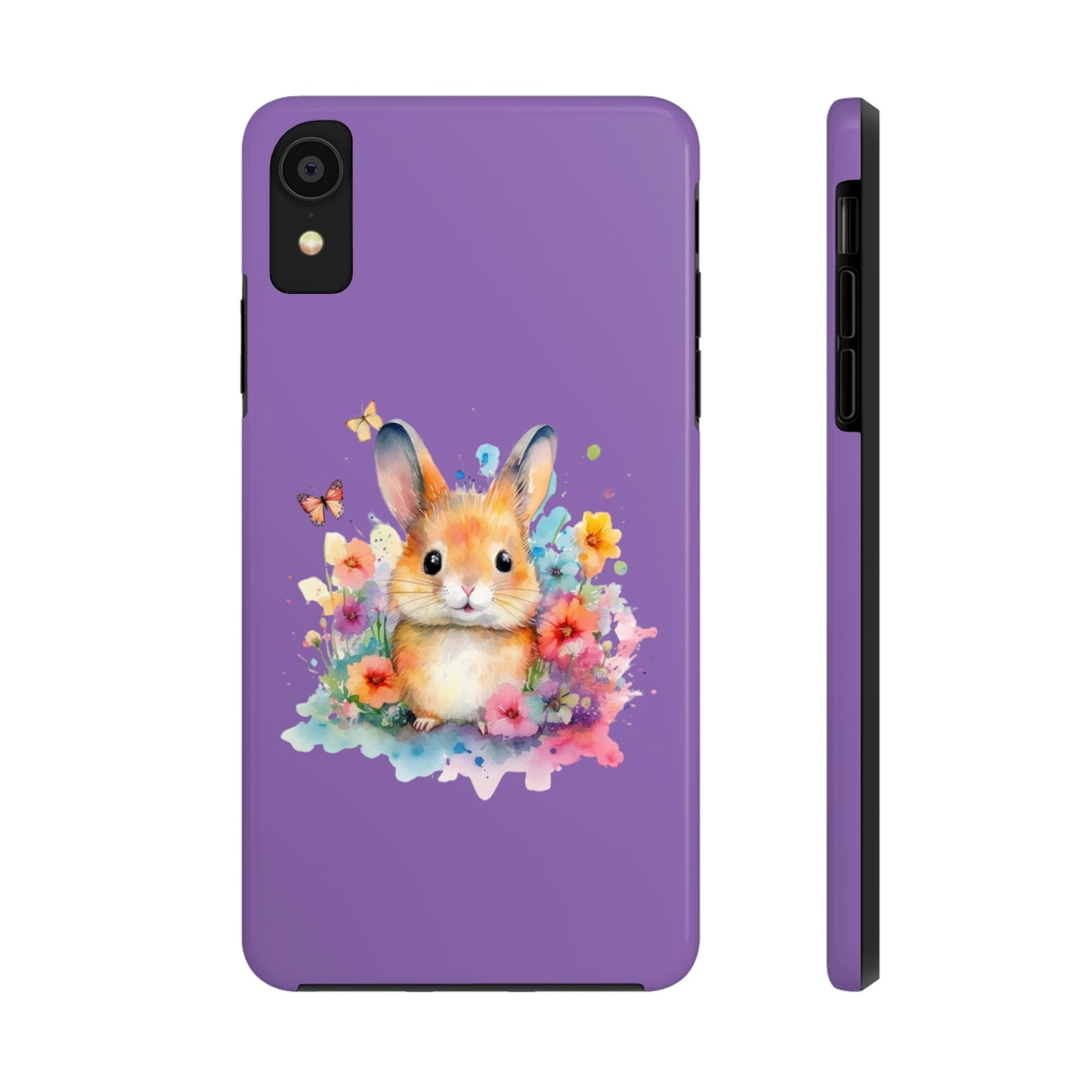 Light Purple Tough Phone Cases Rabbit Design