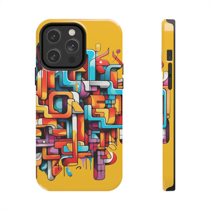 Yellow Tough Phone Cases - Graffiti Design