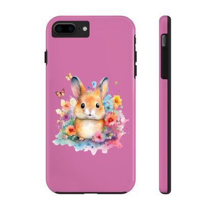 Like Pink Tough Phone Cases Rabbit Design