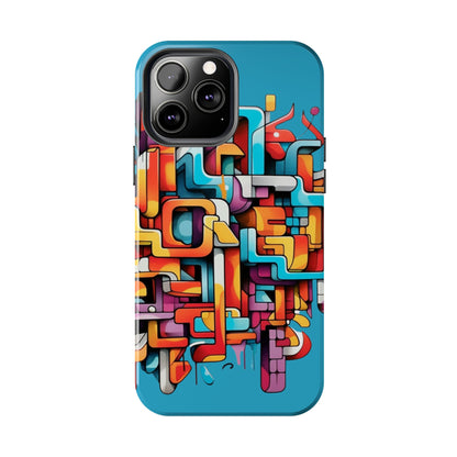 Blue Tough Phone Cases - Graffiti Design