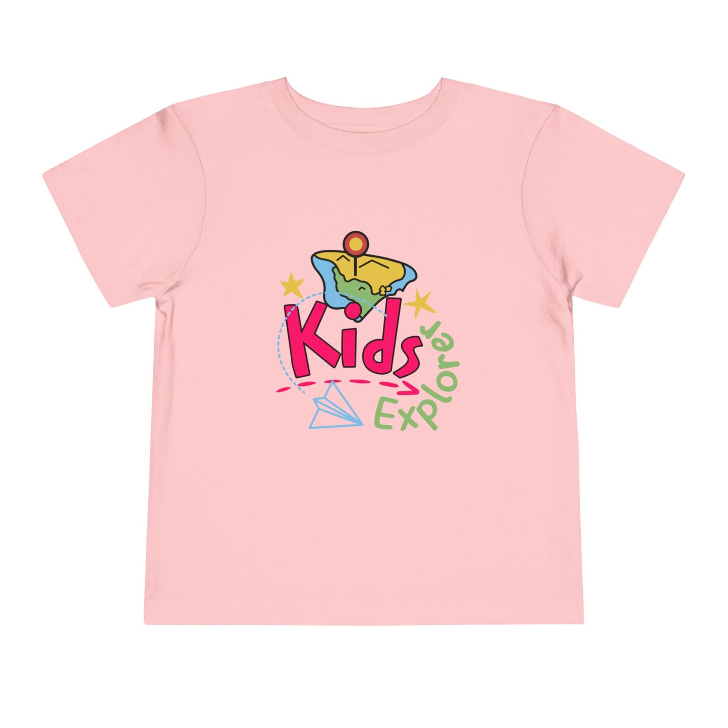 Kids Explore Toddler Tee — Colorful Adventure Graphic T-Shirt for Curious Little Explorers