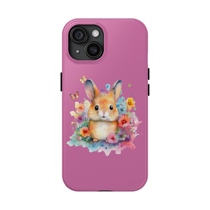 Like Pink Tough Phone Cases Rabbit Design