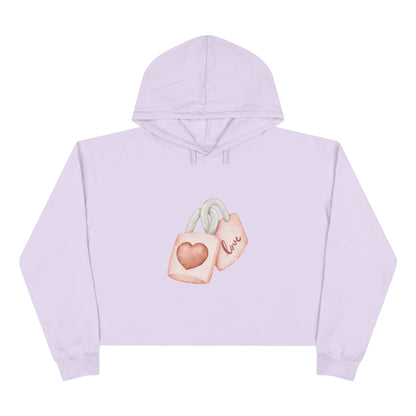 Crop Hoodie - Valentine's Day Gift for Her - Key of My Heart