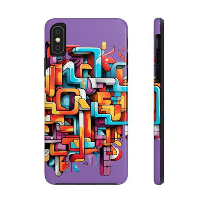 Light Purple Tough Phone Cases - Graffiti Design