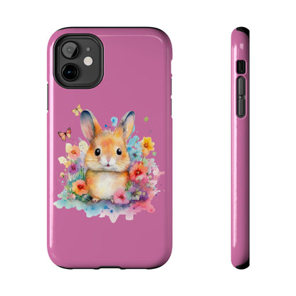 Like Pink Tough Phone Cases Rabbit Design