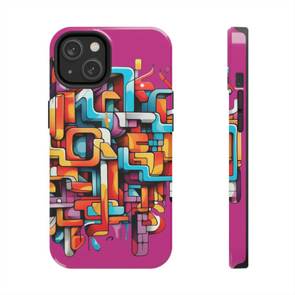 Fuschia Tough Phone Cases - Graffiti Design