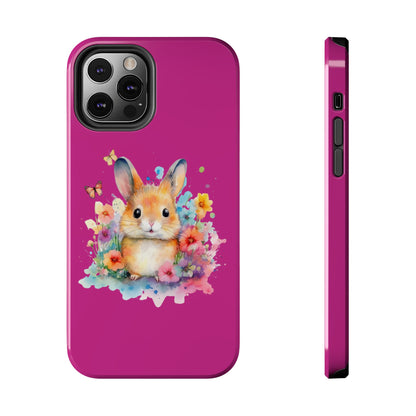 Pink Tough Phone Cases Rabbit Design