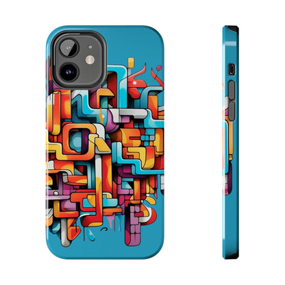 Blue Tough Phone Cases - Graffiti Design