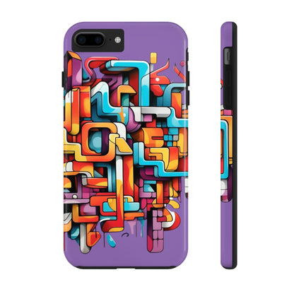 Light Purple Tough Phone Cases - Graffiti Design