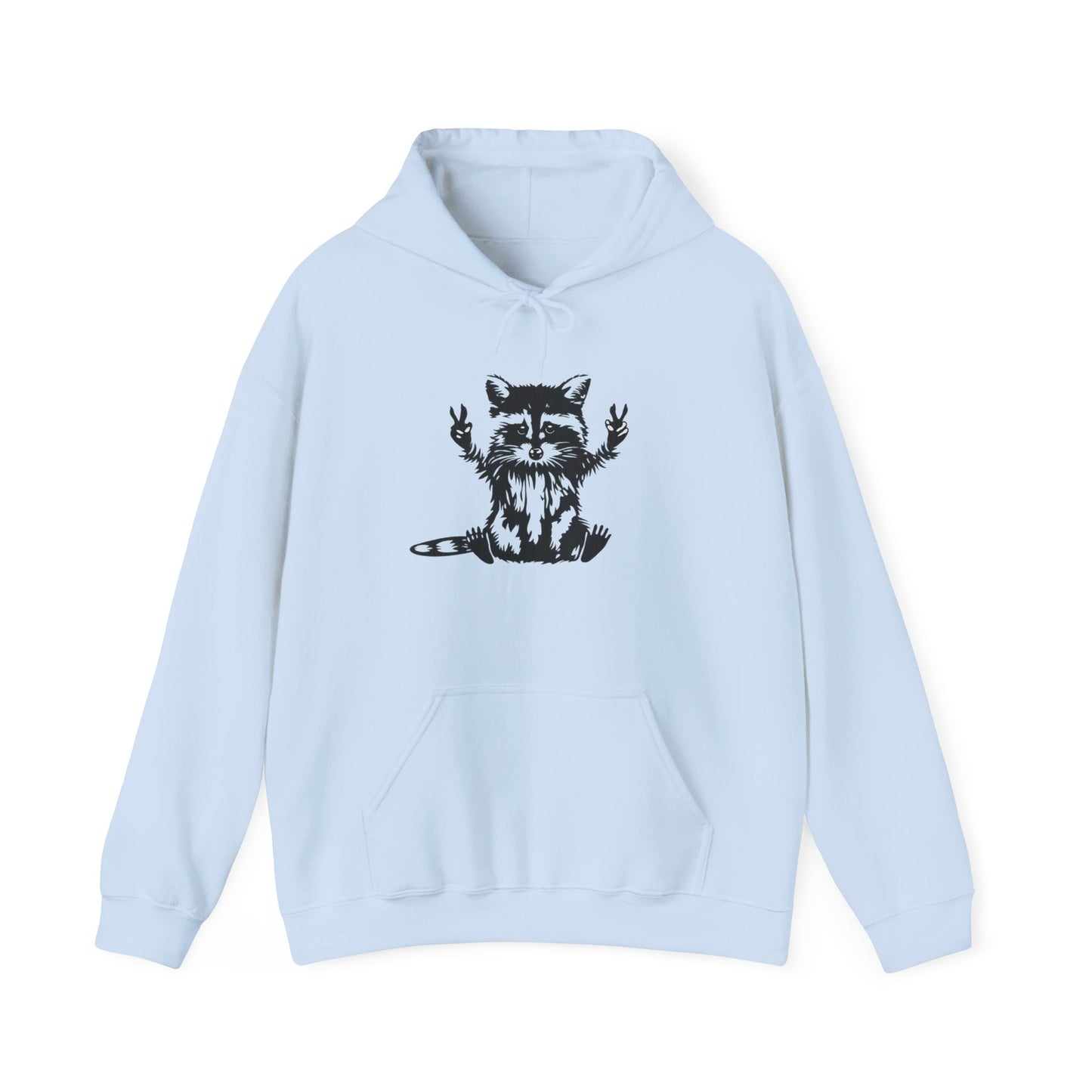 Women's Yellow Raccoon Graphic Hoodie – Soft Cotton Blend Pullover Sweatshirt
