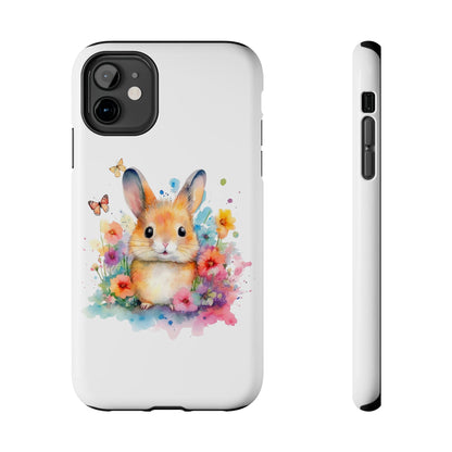 White Tough Phone Cases Rabbit Design